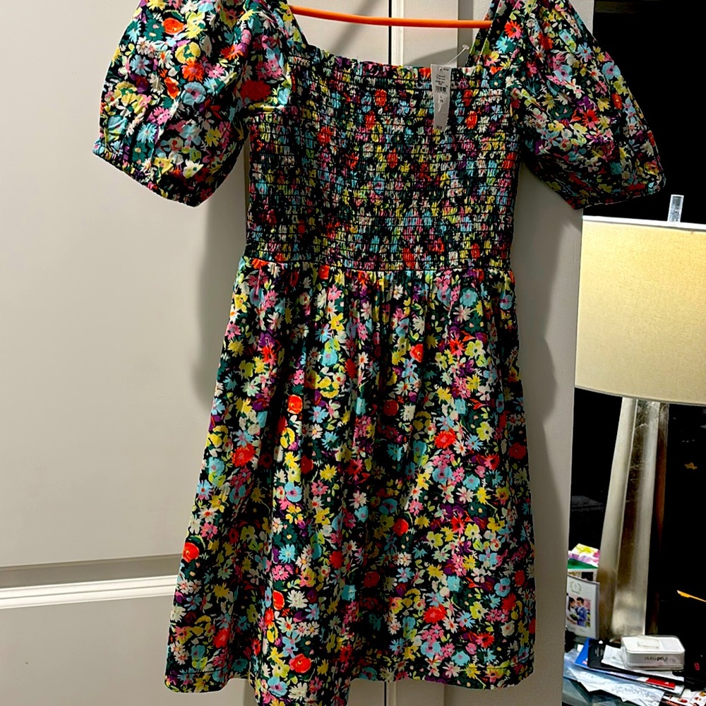 NWT GAP Girls Printed Floral Smock Dress